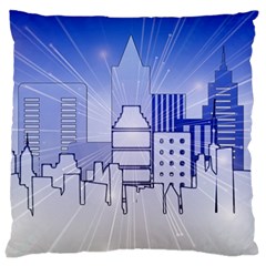 City Architecture Building Skyline Large Cushion Case (one Side) by Pakrebo