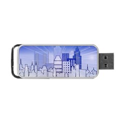 City Architecture Building Skyline Portable Usb Flash (two Sides) by Pakrebo