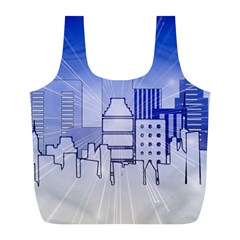 City Architecture Building Skyline Full Print Recycle Bag (l) by Pakrebo