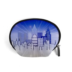 City Architecture Building Skyline Accessory Pouch (small) by Pakrebo