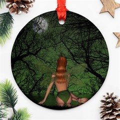 The Night Sadness Surprise Ornament (round) by Pakrebo