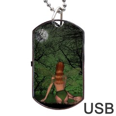 The Night Sadness Surprise Dog Tag Usb Flash (two Sides) by Pakrebo