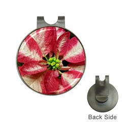 Christmas Poinsettia Deco Jewellery Hat Clips With Golf Markers by Pakrebo