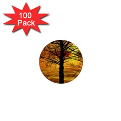 Nature Sunset Landscape Sun 1  Mini Magnets (100 Pack)  by Pakrebo