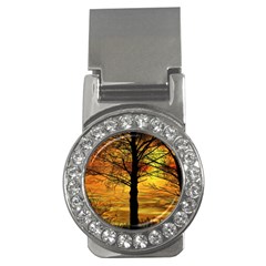 Nature Sunset Landscape Sun Money Clips (cz)  by Pakrebo