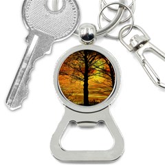 Nature Sunset Landscape Sun Bottle Opener Key Chain by Pakrebo