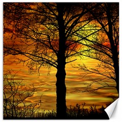 Nature Sunset Landscape Sun Canvas 20  X 20  by Pakrebo