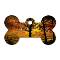 Nature Sunset Landscape Sun Dog Tag Bone (one Side) by Pakrebo