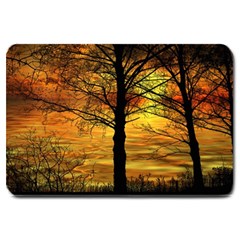 Nature Sunset Landscape Sun Large Doormat  by Pakrebo