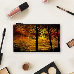 Nature Sunset Landscape Sun Cosmetic Bag (small) by Pakrebo