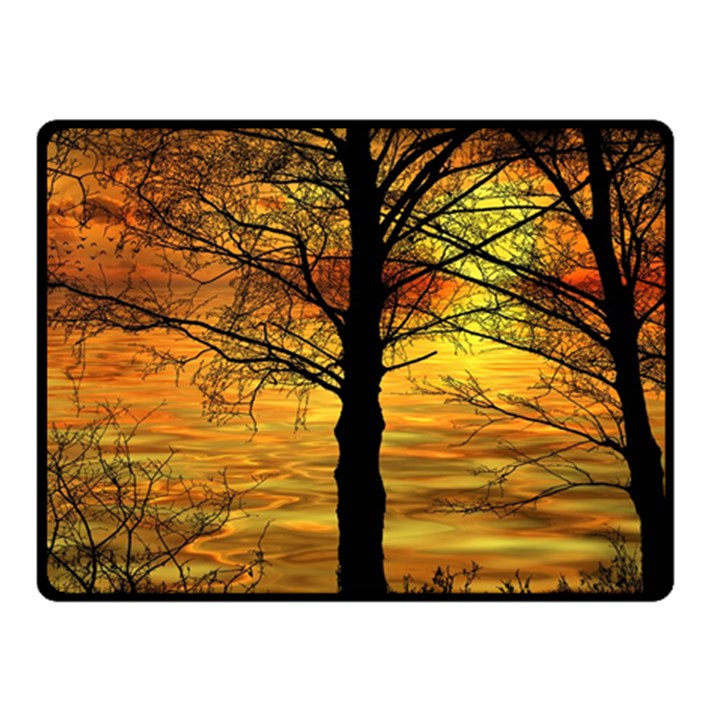 Nature Sunset Landscape Sun Fleece Blanket (Small)