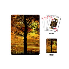 Nature Sunset Landscape Sun Playing Cards (mini) by Pakrebo