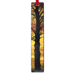 Nature Sunset Landscape Sun Large Book Marks by Pakrebo