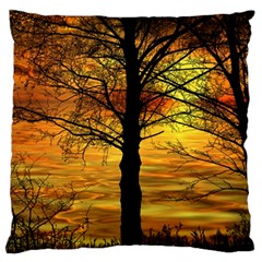 Nature Sunset Landscape Sun Standard Flano Cushion Case (two Sides) by Pakrebo