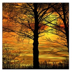 Nature Sunset Landscape Sun Large Satin Scarf (square) by Pakrebo