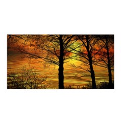 Nature Sunset Landscape Sun Satin Wrap by Pakrebo