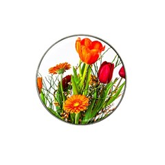 Tulip Gerbera Composites Broom Hat Clip Ball Marker (4 Pack) by Pakrebo