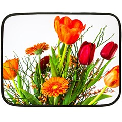 Tulip Gerbera Composites Broom Fleece Blanket (mini) by Pakrebo