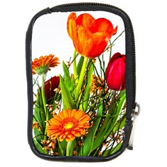 Tulip Gerbera Composites Broom Compact Camera Leather Case by Pakrebo