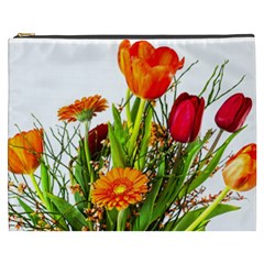 Tulip Gerbera Composites Broom Cosmetic Bag (xxxl) by Pakrebo