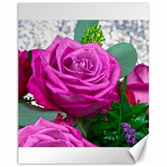 Rose Pink Purple Flower Bouquet Canvas 11  X 14  by Pakrebo