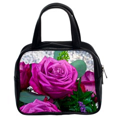 Rose Pink Purple Flower Bouquet Classic Handbag (two Sides) by Pakrebo