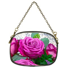 Rose Pink Purple Flower Bouquet Chain Purse (one Side) by Pakrebo