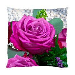 Rose Pink Purple Flower Bouquet Standard Cushion Case (one Side) by Pakrebo