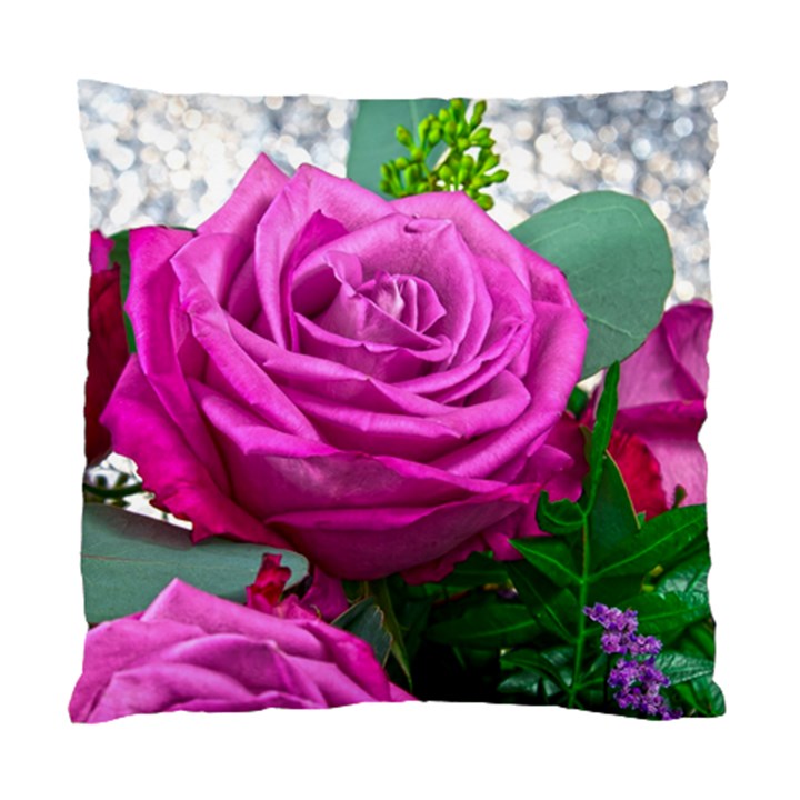 Rose Pink Purple Flower Bouquet Standard Cushion Case (Two Sides)