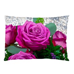 Rose Pink Purple Flower Bouquet Pillow Case by Pakrebo