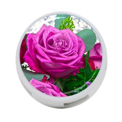 Rose Pink Purple Flower Bouquet 4-port Usb Hub (one Side) by Pakrebo