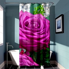 Rose Pink Purple Flower Bouquet Shower Curtain 36  X 72  (stall)  by Pakrebo