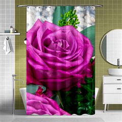 Rose Pink Purple Flower Bouquet Shower Curtain 48  X 72  (small)  by Pakrebo