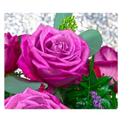 Rose Pink Purple Flower Bouquet Double Sided Flano Blanket (small)  by Pakrebo