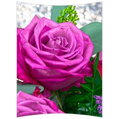 Rose Pink Purple Flower Bouquet Back Support Cushion by Pakrebo