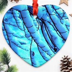 Winter Branch Tree Beech Snow Ornament (heart) by Pakrebo