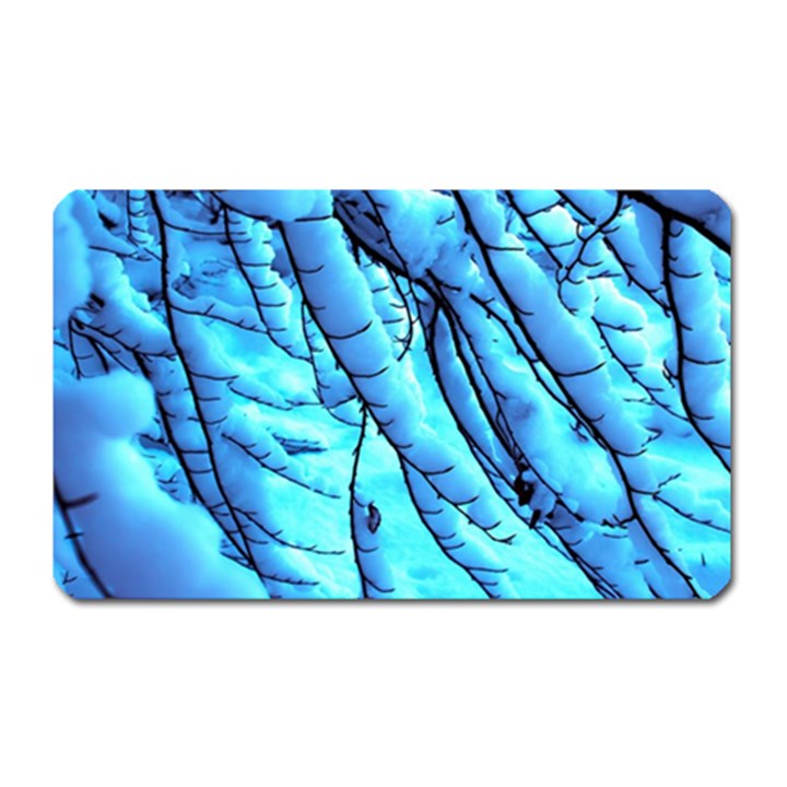 Winter Branch Tree Beech Snow Magnet (Rectangular)