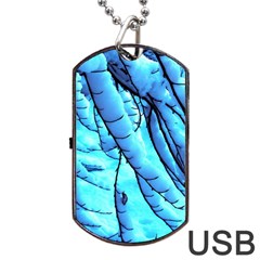 Winter Branch Tree Beech Snow Dog Tag Usb Flash (one Side) by Pakrebo