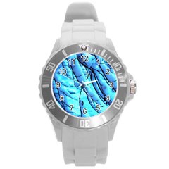 Winter Branch Tree Beech Snow Round Plastic Sport Watch (l)