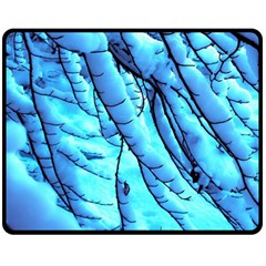 Winter Branch Tree Beech Snow Double Sided Fleece Blanket (medium)  by Pakrebo