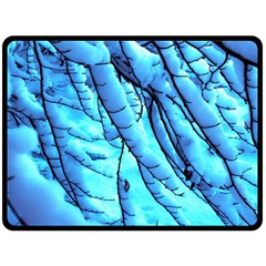 Winter Branch Tree Beech Snow Double Sided Fleece Blanket (large)  by Pakrebo