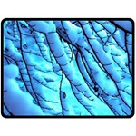 Winter Branch Tree Beech Snow Double Sided Fleece Blanket (Large)  80 x60  Blanket Front