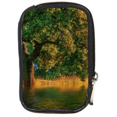 Nature Tree Sunset Giraffe Animal Compact Camera Leather Case by Pakrebo