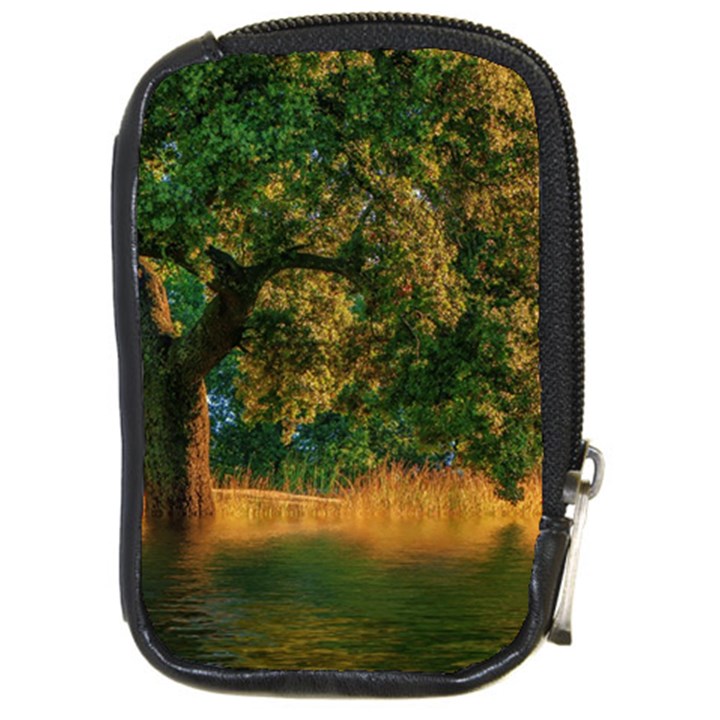 Nature Tree Sunset Giraffe Animal Compact Camera Leather Case