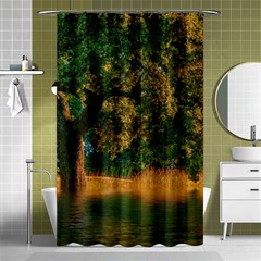 Nature Tree Sunset Giraffe Animal Shower Curtain 48  X 72  (small)  by Pakrebo