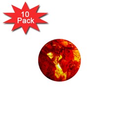 Bernstein Burning Stone Gem 1  Mini Magnet (10 Pack)  by Pakrebo