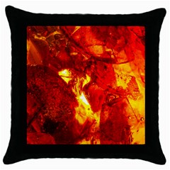 Bernstein Burning Stone Gem Throw Pillow Case (black) by Pakrebo