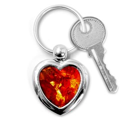 Bernstein Burning Stone Gem Key Chain (heart) by Pakrebo