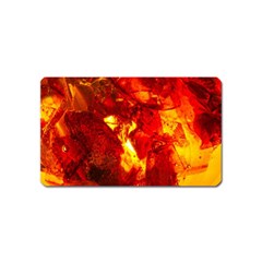 Bernstein Burning Stone Gem Magnet (name Card) by Pakrebo