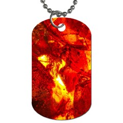 Bernstein Burning Stone Gem Dog Tag (two Sides) by Pakrebo